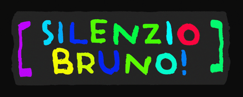 Silenzio Bruno Flashing Neon Sign GIF