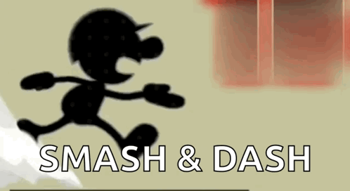 Silhouette Cartoon Character Smash And Dash GIF
