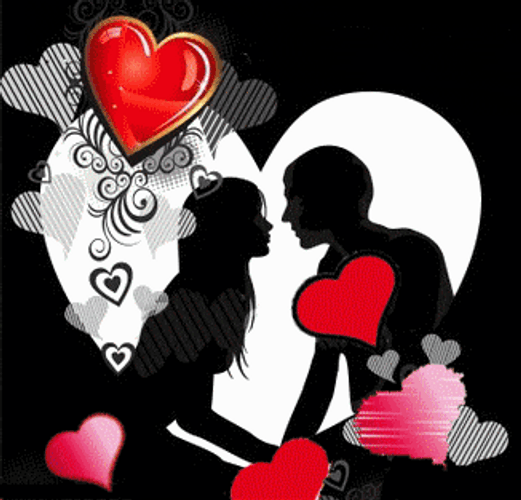 Silhouette Couple Love You So Much GIF