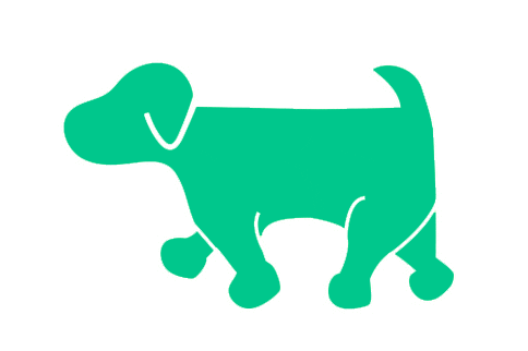 Silhouette Dog Walking GIF