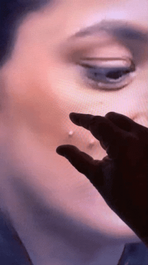 Silhouette Hand Virtual Pimple Popping GIF