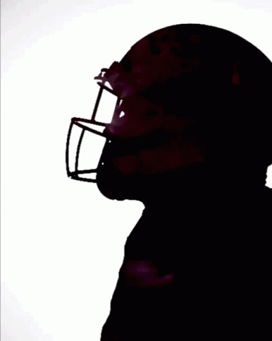 Silhouette Helmet Purple Clouds Lightning