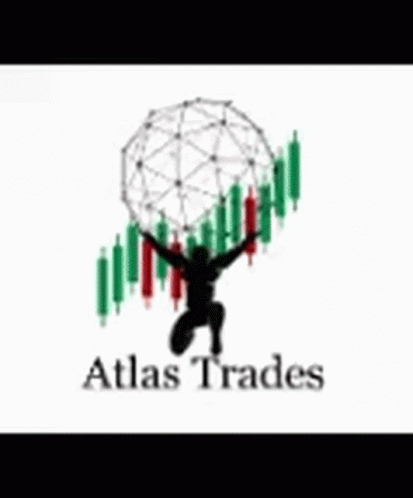 Silhouette Man Holding Globe Over Head Against Stock Chart GIF