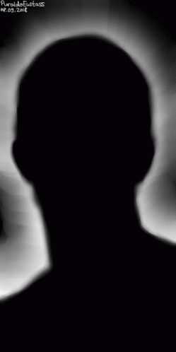 Silhouette Man Red Eyes Smiling Face GIF