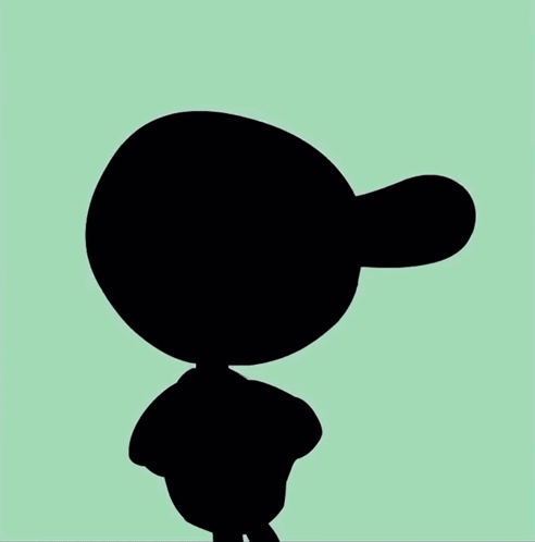 Silhouette Of Cartoon Character With Large Mouth GIF