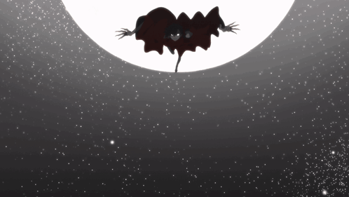 Silhouette of Flying Person in Cape