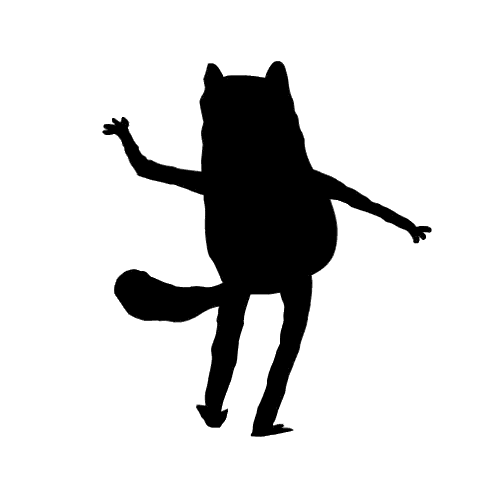 Silhouette of Long-Legged Cat