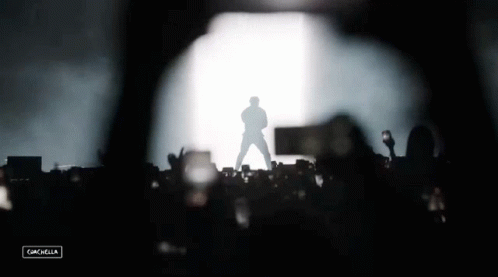 Silhouette Of Man At Concert Cancella GIF