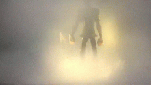 Silhouette Of Man In Foggy Room GIF