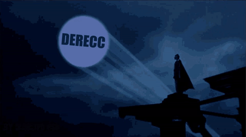 Silhouette Of Man In Front Of Derecc Circle GIF