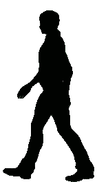 Silhouette of Man Walking