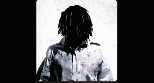 Silhouette of Man with Dreadlocks and Blood