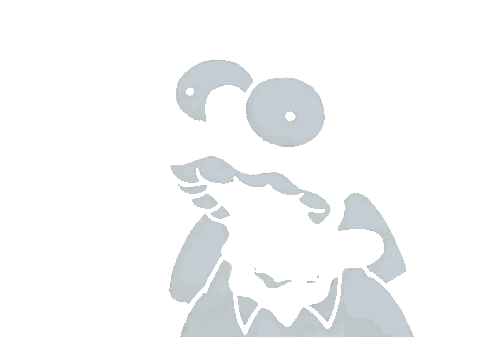 Silhouette of Person with Circle
