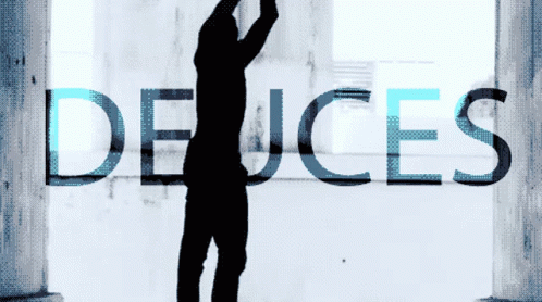 Silhouette of Person with Deuce