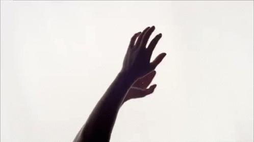 Silhouette Of Woman With Hands In Air GIF