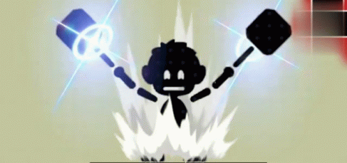 Silhouette Person Holding Hammer And Cube GIF