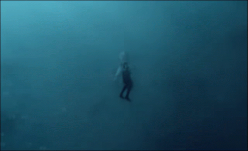 Silhouette Person Swimming GIF