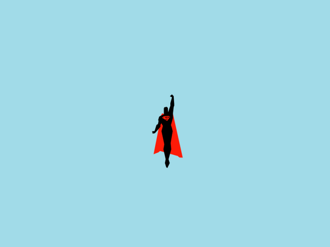 Silhouette Superman Flying GIF