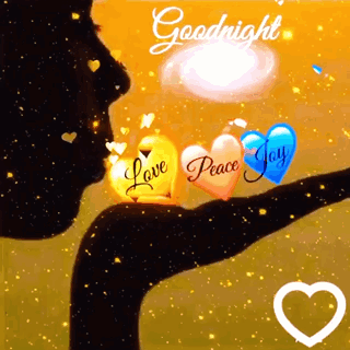 Silhouette Woman Blowing Kiss With Hearts