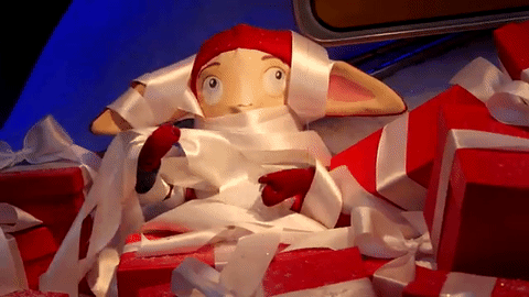 Silly Animated Christmas Elf GIF