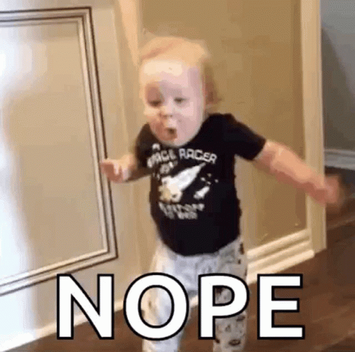 Silly Baby Nope Meme GIF