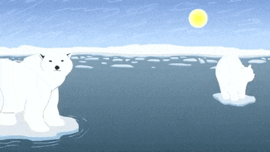 Silly Polar Bear Spinning GIF