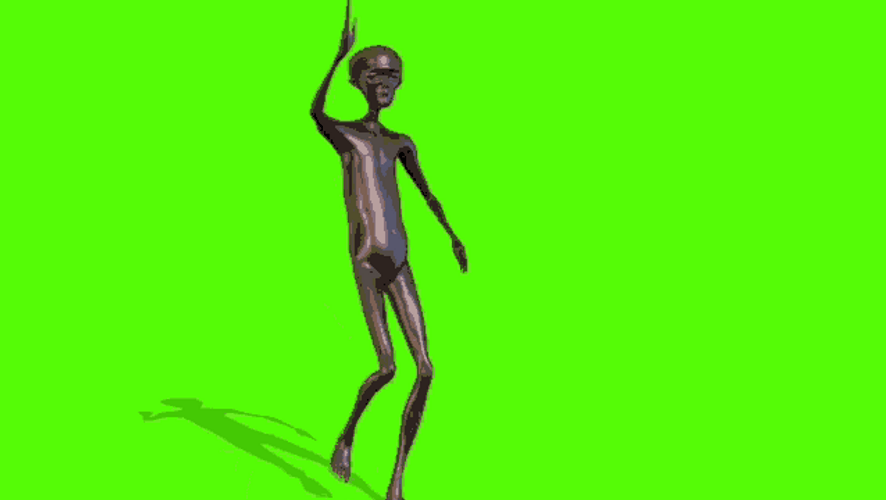 Silly Slow Motion Alien Dancing GIF