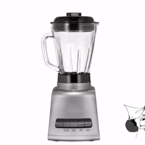 Silver Blender With Witch on Front