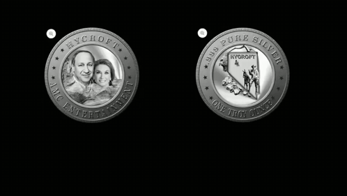 Silver Coin With Man And Woman GIF