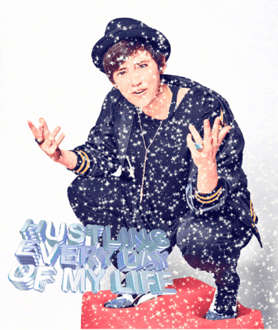 Silver Glitter Bomb Hustling Everyday GIF