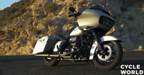 Silver Harley Davidson Motorcycle