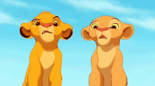 Simba And Nala's Curious Gaze GIF