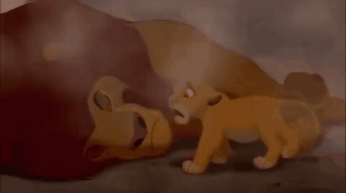 Simba Try To Waking Up His Died Father GIF