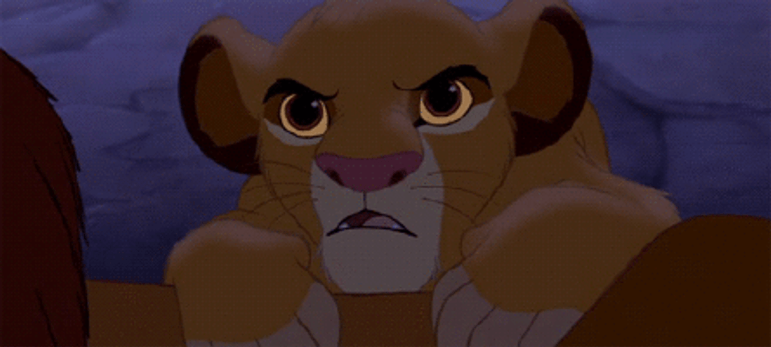 Simba Concerned Look In Moonlight GIF