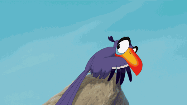 Simba Jumped On Zazu's Back GIF