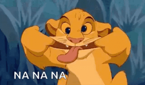 Simba Nana Face While Making Others Laugh GIF