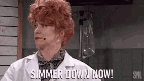 Simmer Down Now Cheri Oteri In Lab Coat GIF