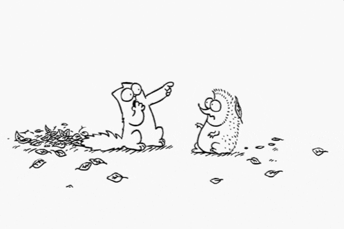 Simon Cat Leaf Gif GIF