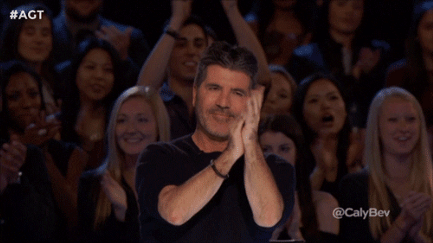 Simon Cowell Applauding Thumbs Up Meme GIF