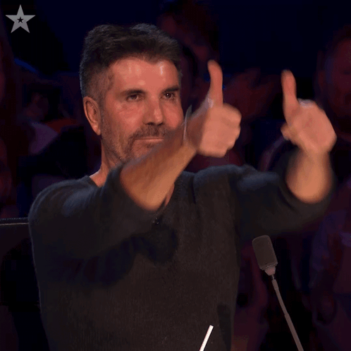 Simon Cowell Thumb's Up GIF