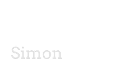 Simon Harris Logo Black and White Typewriter