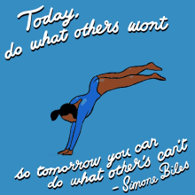 Simone Biles Back Flip Animated Quote GIF
