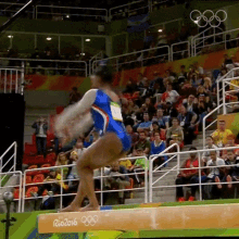 Simone Biles Back Flip Balance Beam Competition GIF