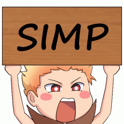 Simp Sign Board Animated Boy Shouted GIF