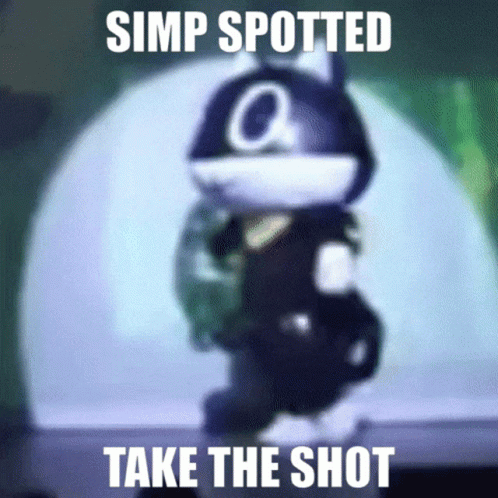 Simp Spotted Take the Shot Cartoon