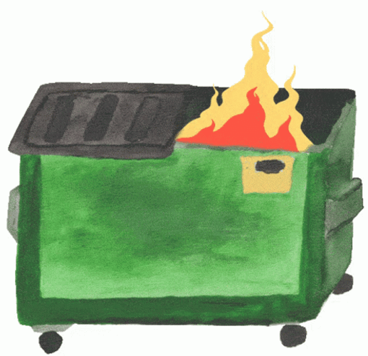 Simple Animated Dumpster Fire GIF