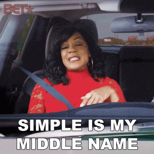 Simple Is My Middle Name Hand Flip GIF