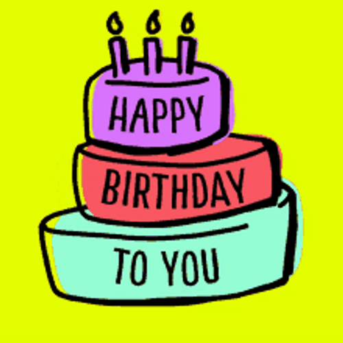Simple Moving Cake Happy Birthday To You GIF