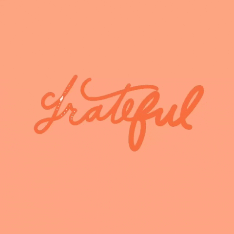 Simple Thankful For You Faded Text GIF