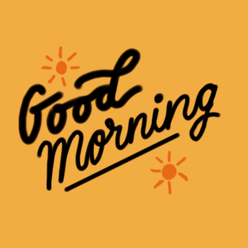 Simple Yellow Good Morning Text GIF
